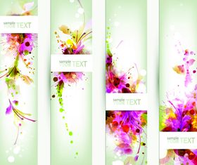 beautiful flower banner vector
