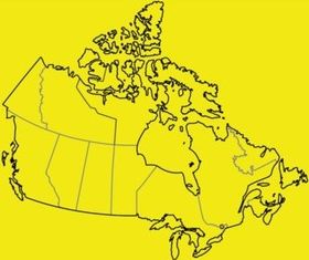 Canad Map vector material