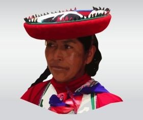 Peruvian Woman vectors material