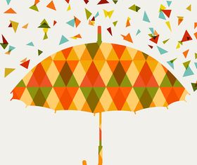 Tangram umbrell background shiny vector