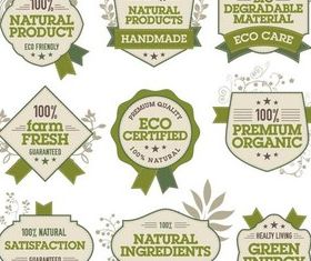 Nature Bright Labels vector