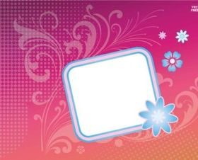 Flower Badge Sticker vector