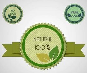 Natural Product Labels creative vector