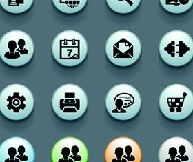 3D Social Icons 2 vector