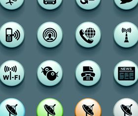 3D Social Icons 5 vector