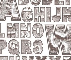 Grunge Alphabets vectors