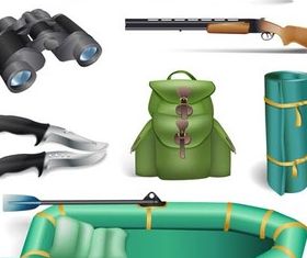 Hunting and Fishing vector design