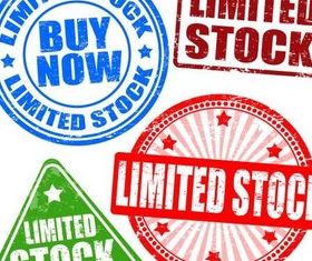 Shiny Limitations Stamps vector