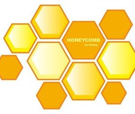 Yellow honeycomb background vector