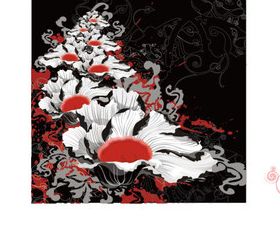 Watercolor flower background vectors graphic