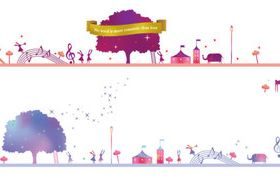 Cartoon Playground creative design 1 vectors
