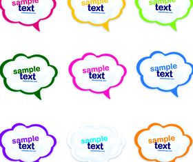 Colored text cloud vector