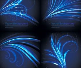 Blue feather background vector