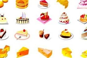 Bright dessert vector graphic