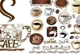 coffee design elements vector graphics
