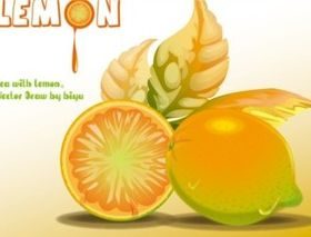 Vivid lemon Poster vector