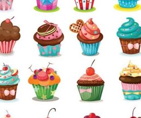Different Sweet Cakes creative vector