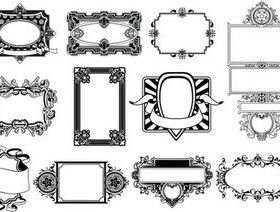 Swirl Ornament Frames vectors graphic