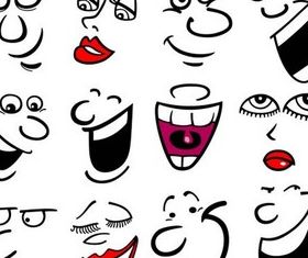 Cartoon Faces graphic vector