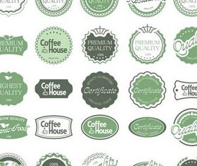 Green Color Labels art vector