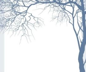 glossy tree silhouette vector