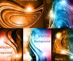 Stunning dynamic curve backgrounds vector