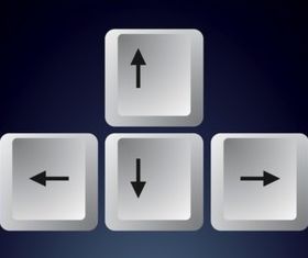Keyboard Arrows set vector