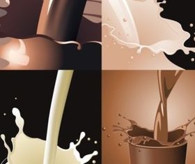 milk splash Effect vectors material