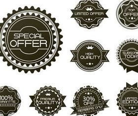 Shopping Stickers free vector design