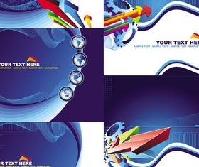 Blue abstract technology background vector