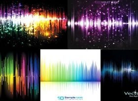 Shiny audio background vector