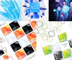 Different cube backgrounds vector
