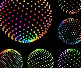 Colorful space ball background vector