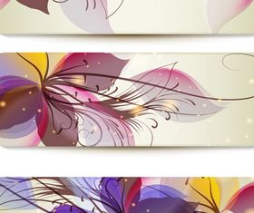 Beautiful flower banner 3 vector