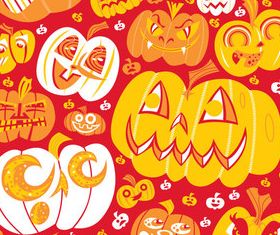 Pumpkin pattern vector