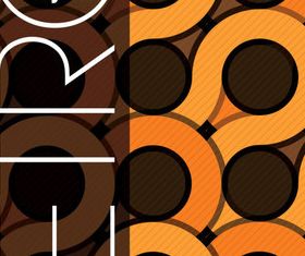 Retro style cover vector material