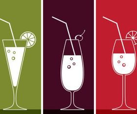 Drinks banner design vector