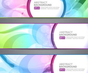 Dynamic colored banner vector graphic