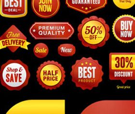 Sale labels free set vector
