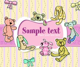 Cartoon cute text clouds 4 vector