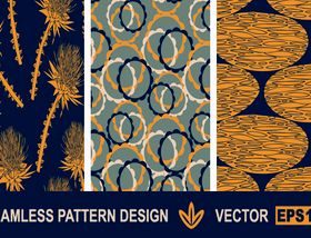 Vintage pattern designs vectors material