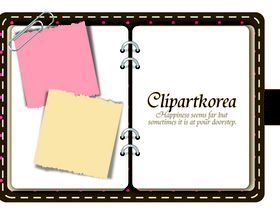 paper clip and notepad creative vector