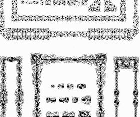 Black lace frames vector