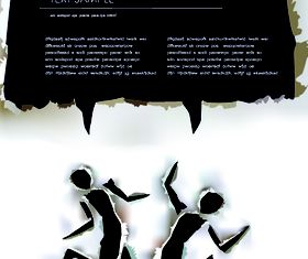 Tear Paper text cloud 1 vector design