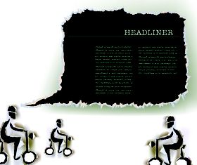 Tear Paper text cloud 2 vector design