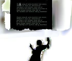 Tear Paper text cloud 4 vector design