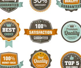 Old labels vector graphics