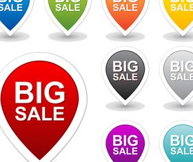 Big sale tags vector