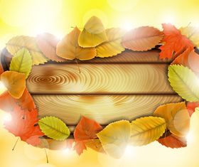 Autumn Leaf theme background 5 vector graphic