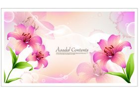 Beautiful Lily background 2 vectors material